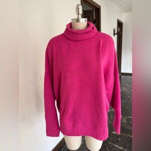 Vince Camuto Hot Pink Cowl Neck Sweater